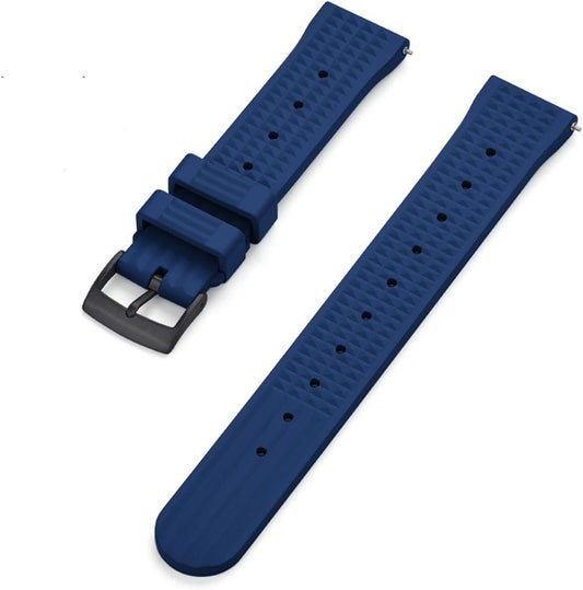 PREMIUM FLUORO RUBBER WATCH BAND-BLUE