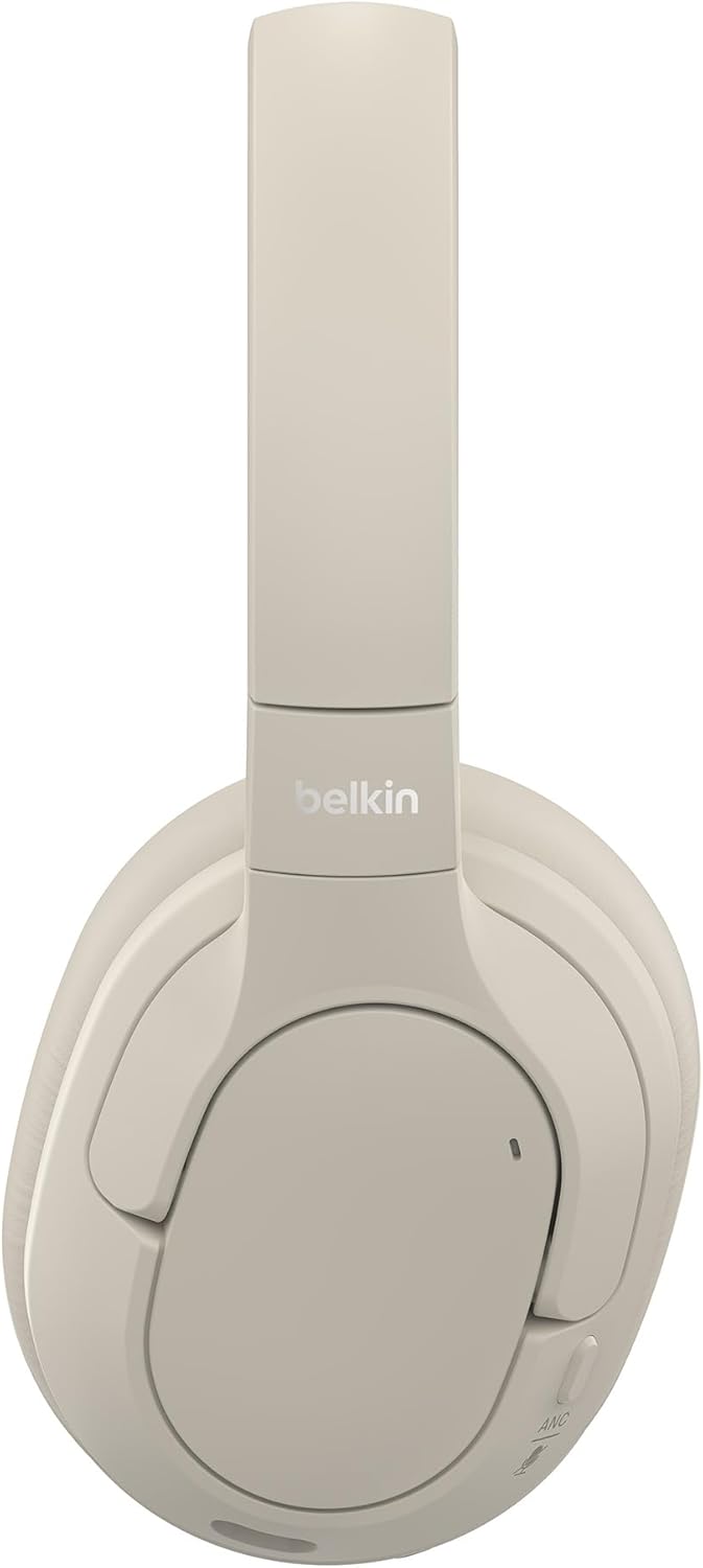 Belkin SoundForm Isolate Noise Cancelling Wireless Headphones – White