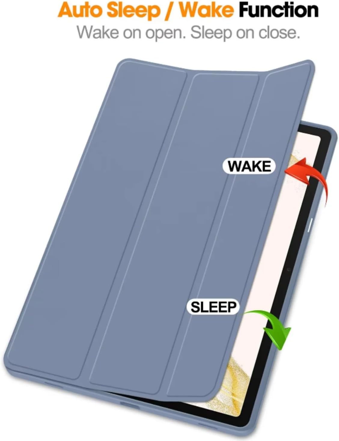 PROTECT  Samsung Tab S10 Plus Protective Tablet Cover, Silcon, Trifold Stand , Auto Wakeup Sleep, Pen Slot, Blue, PSTS10PBLU