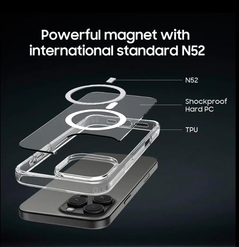 PROTECT  iPhone 16 Pro Magsafe Phone Case, Anti Scratch, Transparent, Protective, Clear, MSIP16P