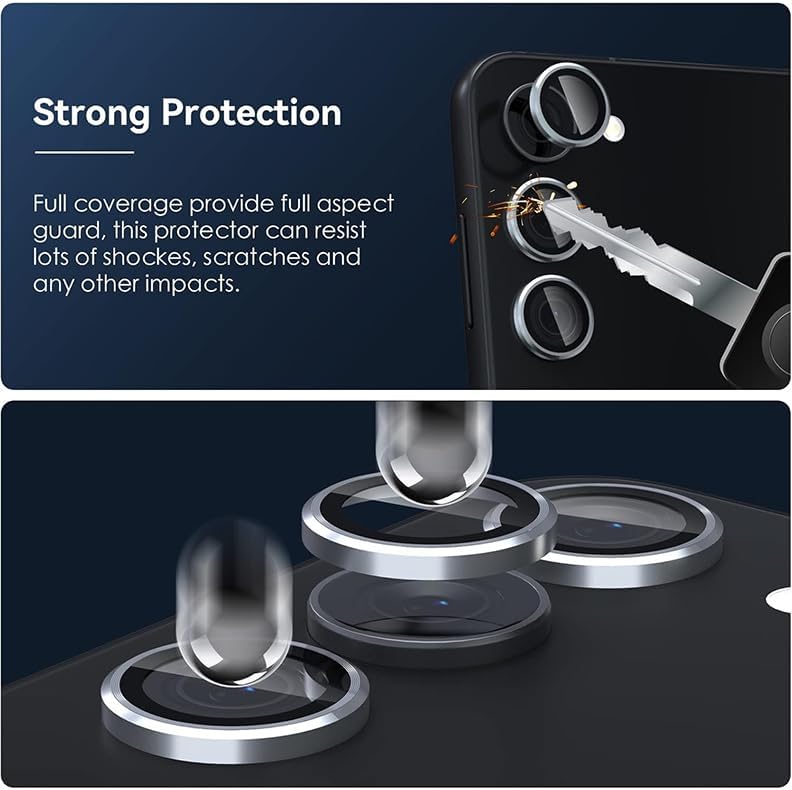 PROTECT  Samsung S25 Plus Xzoom Lens Protector, Sapphire Glass, Alloy Material, Ultra Clear, Premium Finish, Grey, XSMS25PGRY