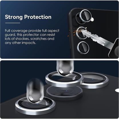 PROTECT  Samsung S25 Plus Xzoom Lens Protector, Sapphire Glass, Alloy Material, Ultra Clear, Premium Finish, Silver, XSMS25PSLV