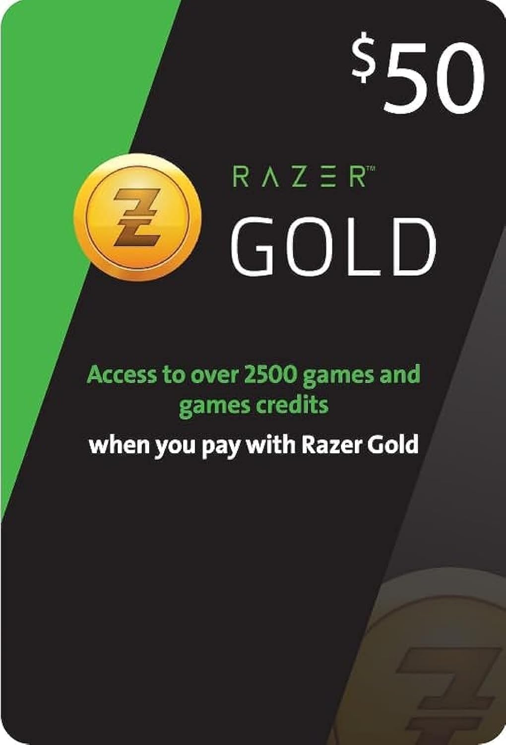 EPAY RAZER GOLD - $50 (GLOBAL)