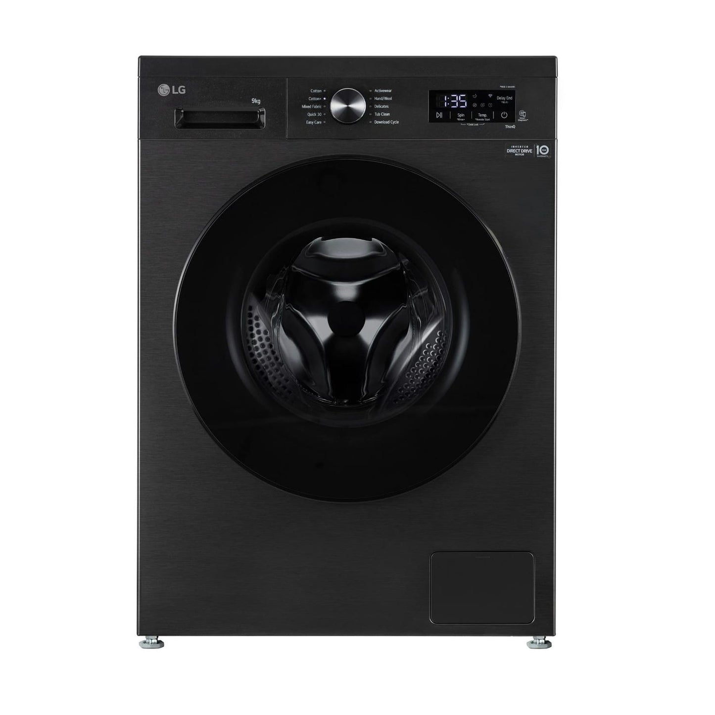 LG Front Load Washing Machine, 9kg, Black, LVF0900PBGB