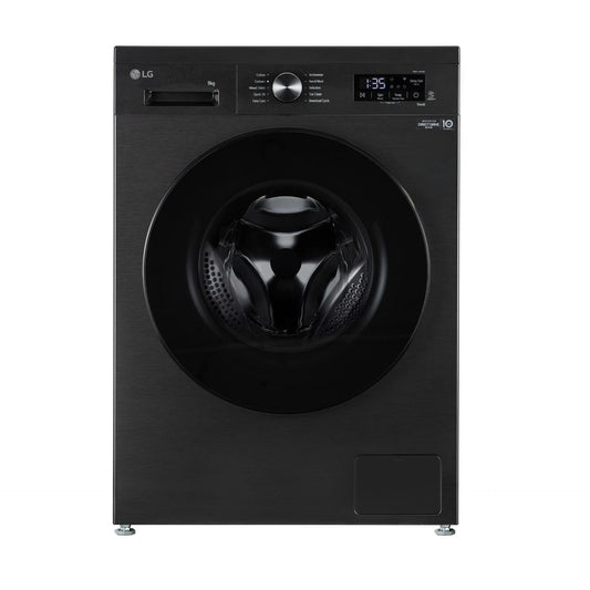 LG Front Load Washing Machine, 9kg, Black, LVF0900PBGB