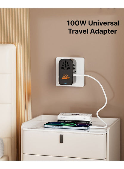 Airmez 100W Universal Travel Power Adapter - Black