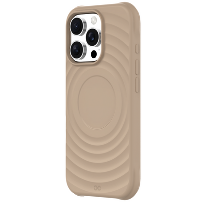 Infinyty Quiver Ripple Silicone Case iPhone 16 Pro Max, Sand