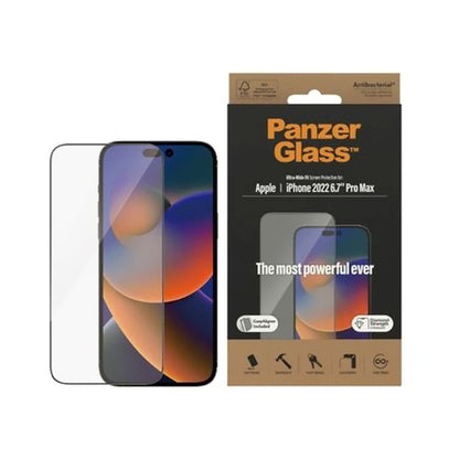 Panzer Ultra Wide Fit Screen Protector for Apple iPhone 14 Pro Max with Applicator Clear