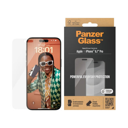 PanzerGlass Classic Fit Screen Protector for Apple iPhone 15 Pro Max Clear