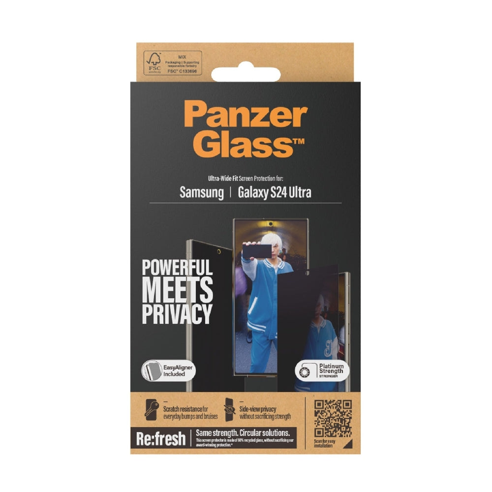 Panzerglass Ultra-Wide Fit Privacy Screen Protector for Samsung Galaxy S24 Ultra  Transparent