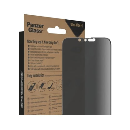 Panzer Privacy Screen Protector for Apple iPhone 14 with Applicator Black