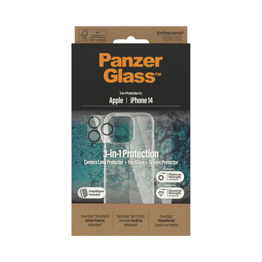 Panzer 3-in-one Protector Package for Apple iPhone 14 Clear