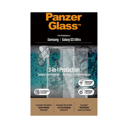 PanzerGlass 3-In-1 Protection Bundle For Samsung Galaxy S23 Ultra Clear