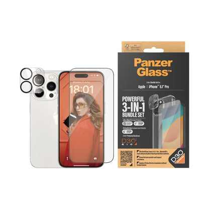 PanzerGlass 3-in-1 Protection Pack Apple iPhone 15 Pro Clear