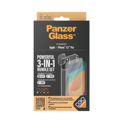 PanzerGlass 3-in-1 Protection Pack Apple iPhone 15 Pro Max Clear