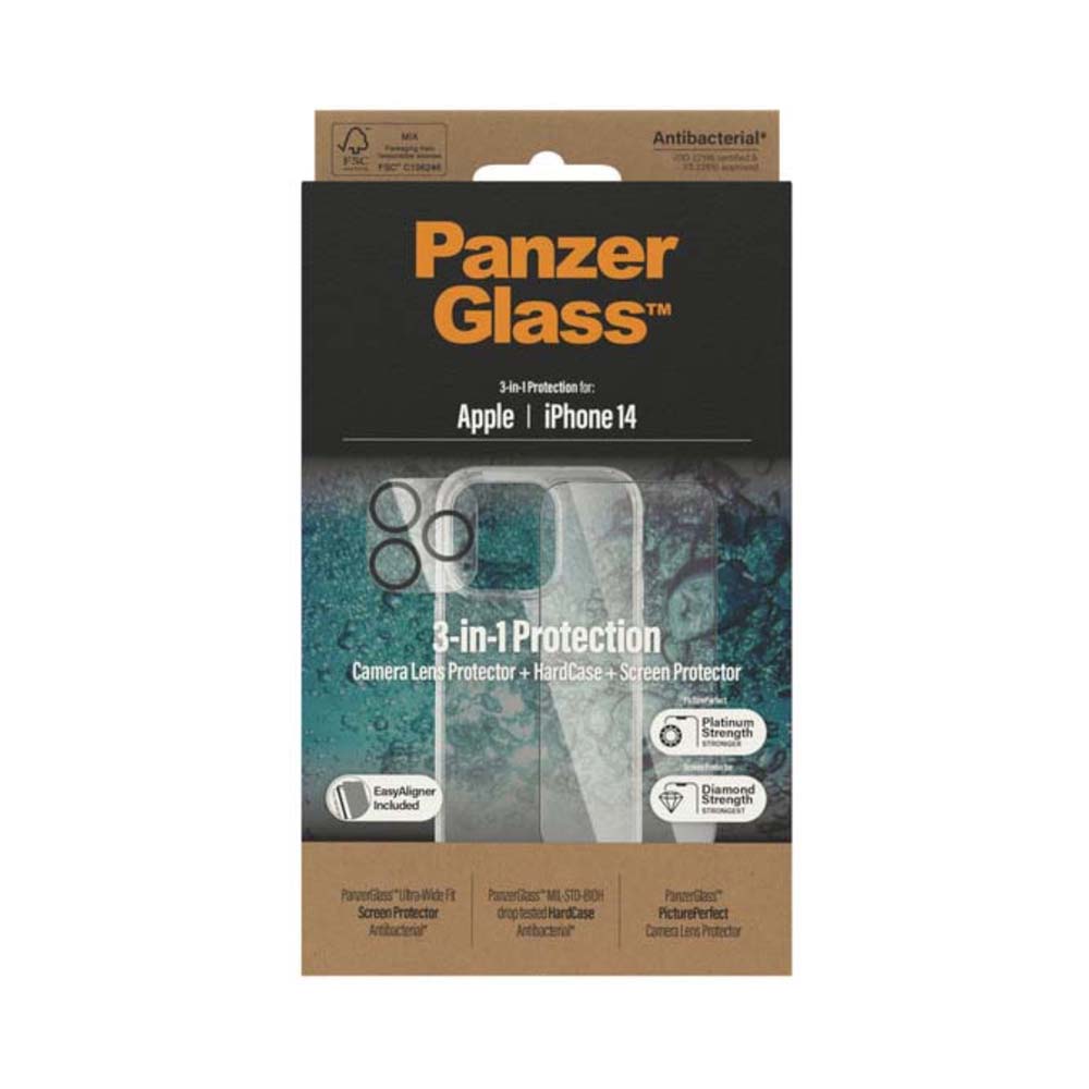 Panzer 3-in-1 Pack Protector for iPhone 14 Clear