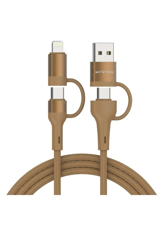 MYX PRO TURBO 4-IN-1 DATA CABLE (1.2M) GLD