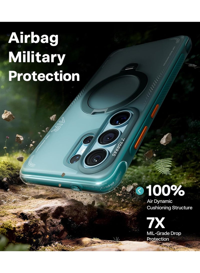 TORRAS Ostand Spin Air Case for Samsung Galaxy S26 - Glacier Green