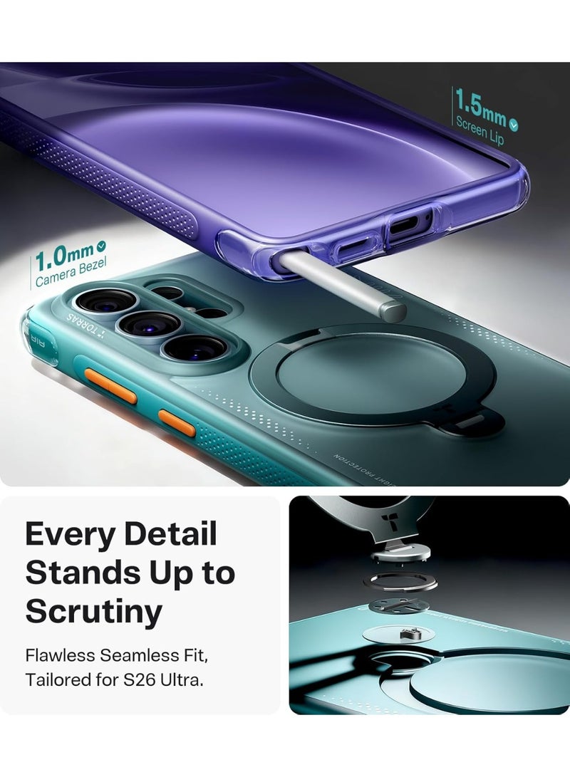 TORRAS Ostand Spin Air Case for Samsung Galaxy S26 - Glacier Green