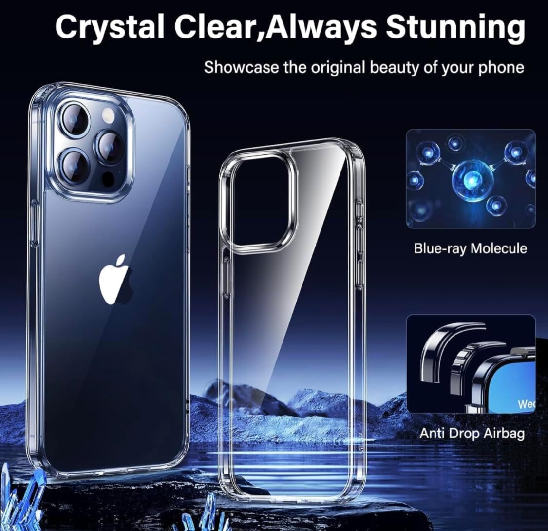 PROTECT  iPhone 15 Pro Max Lucid Phone Case, Anti Scratch, Transparent, Protective, Clear, LIP15PM