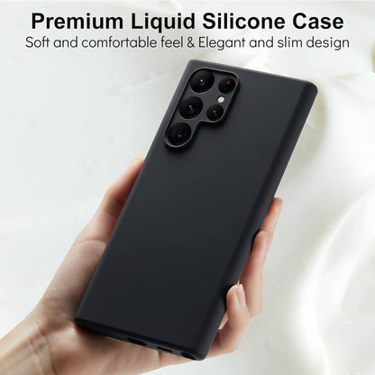 PROTECT  Samsung S24 Ultra Silicon Phone Case, Magnetic, Bundle, Screen Protector included, Protective, Anti Scratch, Black, SMS24UBLK