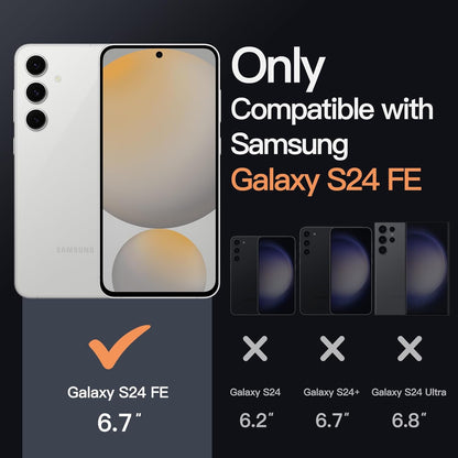 PROTECT  Samsung S24 FE Lucid Phone Case, Anti Scratch, Bundle, Screen Protector included, Protective, Clear, LSAMS24FE