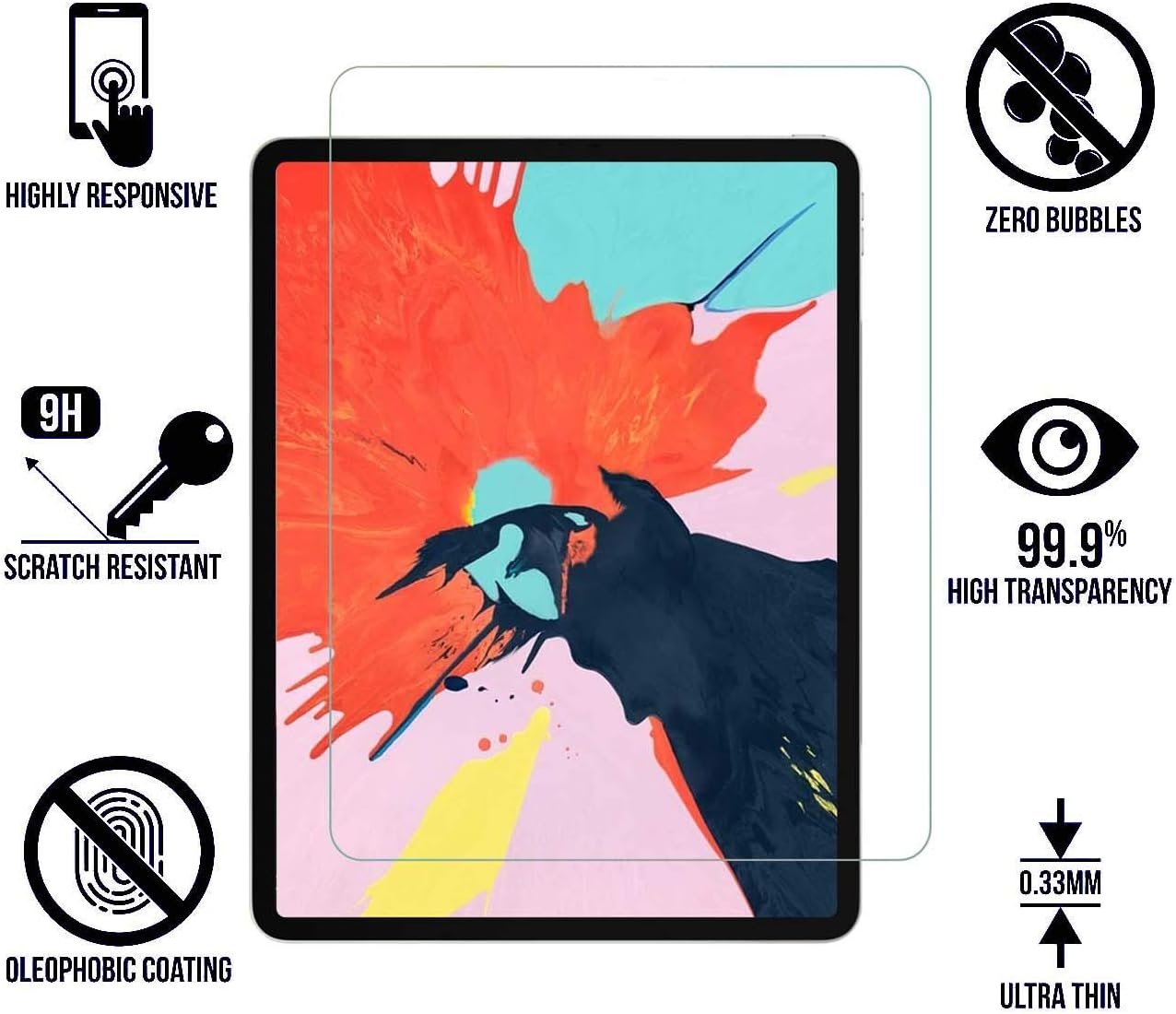 PROTECT  Samsung Tab S10 Ultra Sapphire Crystal Screen Protector, Protective, Anti Scratch, Tempered Glass, Clear, SCSMS10U