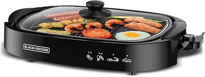 BLACK+DECKER Electric Health Grill,1500W, BD-GH1500-B5