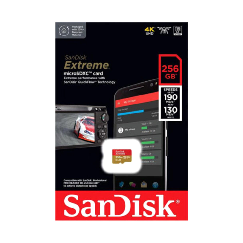 SanDisk Extremeb Micro SDXC Memory Card 256GB Ecity Electronics