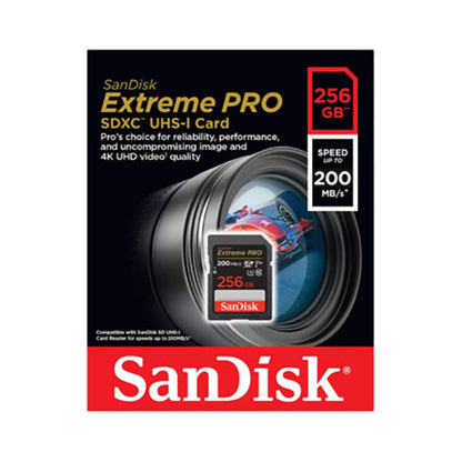 SanDisk Extreme Pro SD UHS I 256GB Memory Card Black