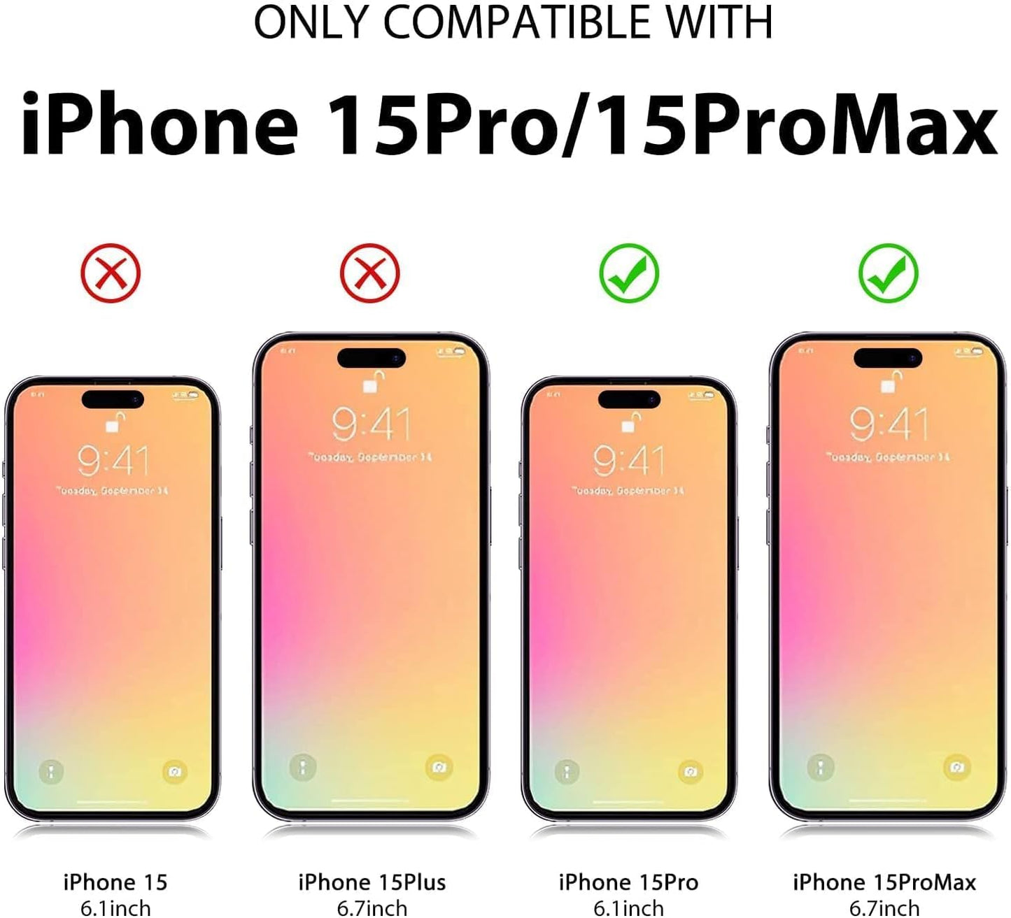 PROTECT  iPhone 15 Pro Xzoom Lens Protector, Sapphire Glass, Alloy Material, Ultra Clear, Premium Finish, Black, XIP15PBLK