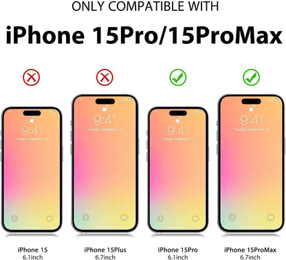 PROTECT  iPhone 15 Pro Xzoom Lens Protector, Sapphire Glass, Alloy Material, Ultra Clear, Premium Finish, Black, XIP15PBLK