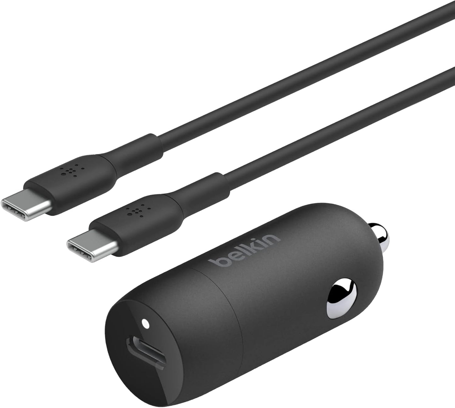 Belkin USB-C Car Charger 30W with 1M USB-C to USB-C Cable – Fast Charging