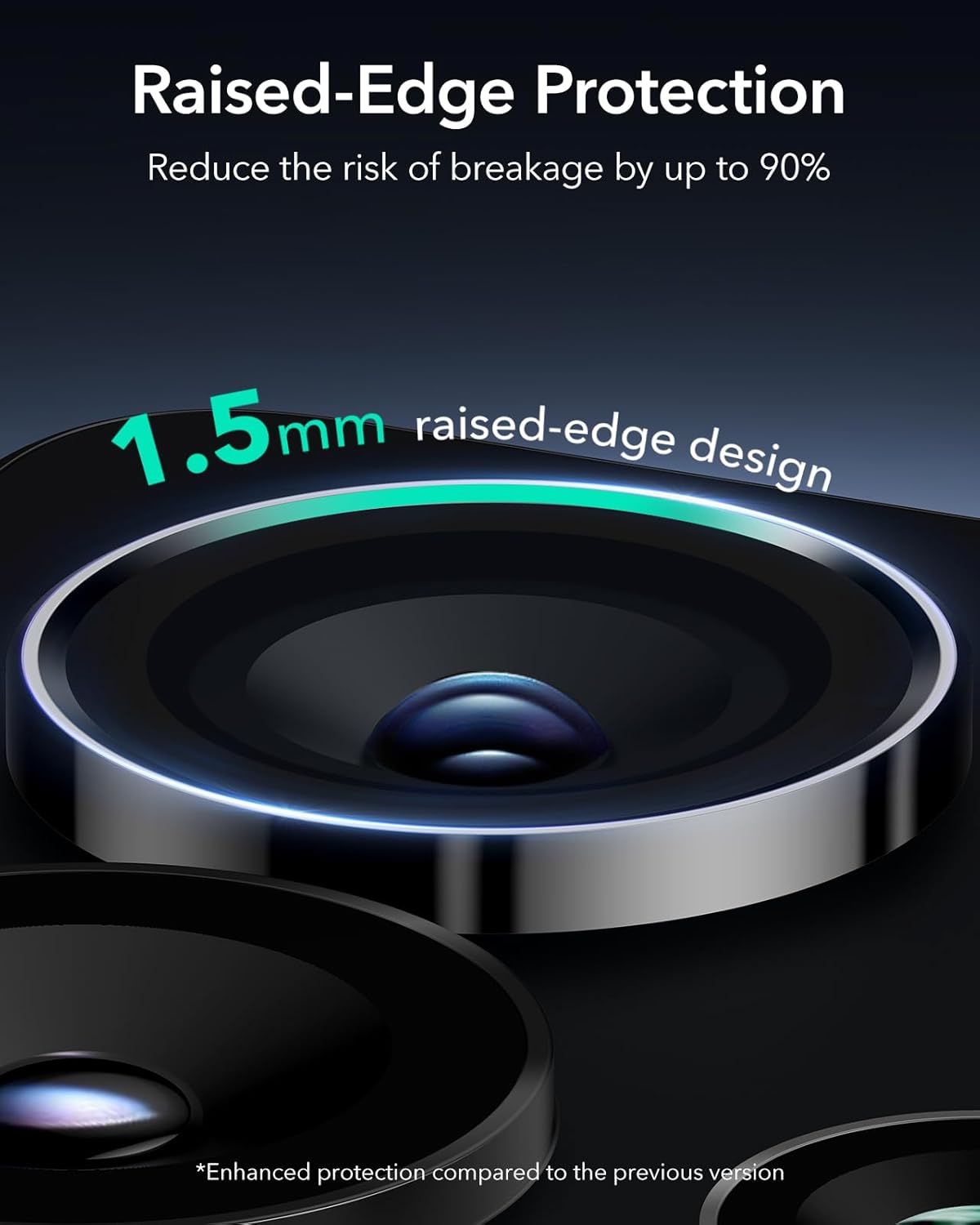 PROTECT  Samsung S25 Ultra Xzoom Lens Protector, Sapphire Glass, Alloy Material, Ultra Clear, Premium Finish, Black, XSMS25UBLK