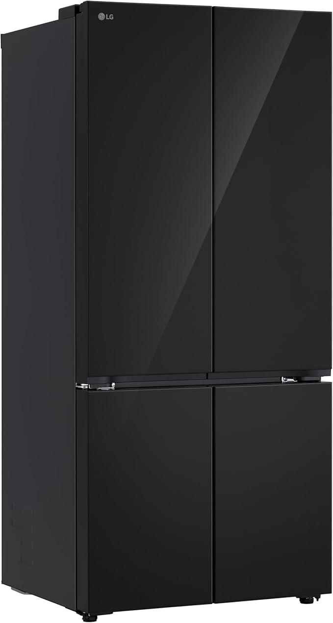 LG Side by Side Refrigerator 611L Door-in-Door with Instaview, Black Glass GR-B30FFGPB