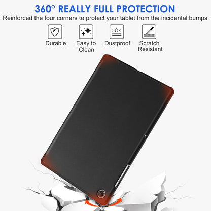 PROTECT  Samsung Tab A9 Plus Protective Tablet Cover, Silcon, Trifold Stand , Auto Wakeup Sleep, Pen Slot, Black, PSTA9PBLK