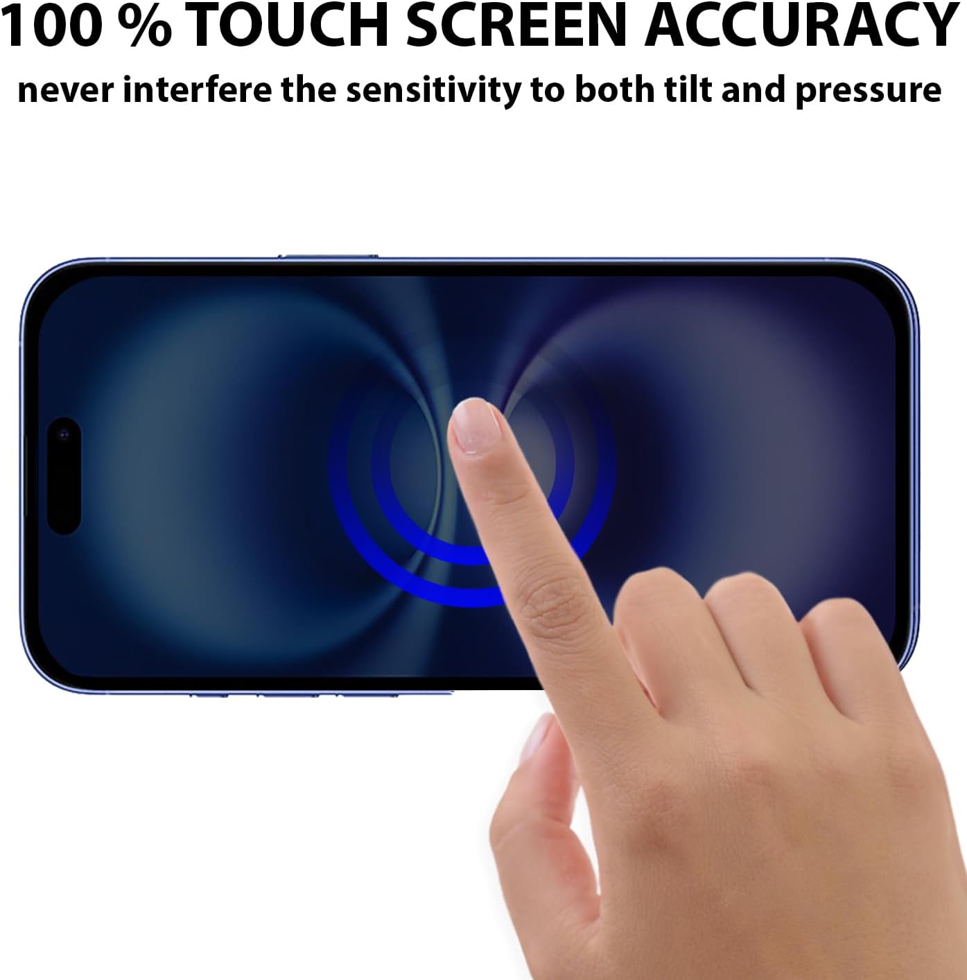 PROTECT  iPhone 16 Plus Privacy Screen Protector,  9D Tempered Glass, Anti Scratch, Matte , Black, PIP16PL