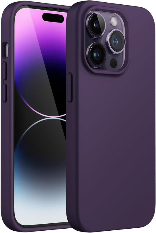 PROTECT  iphone 14 Plus Silicon Phone Case, Magsafe, Bundle, Screen Protector included, Protective, Anti Scratch, Purble, SMIP14PPUR