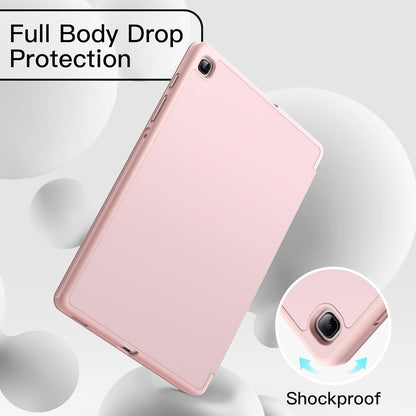 PROTECT  Samsung Tab S6 Lite Protective Ipad Cover, Silcon, Trifold Stand , Auto Wakeup Sleep, Pen Slot, Pink, PSTS6LPNK