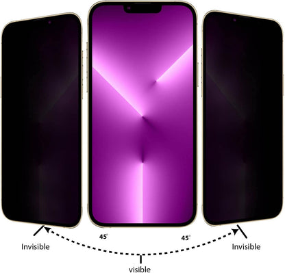 PROTECT  iPhone 13 Pro Max Privacy Screen Protector,  9D Tempered Glass, Anti Scratch, Matte , Black, PIP13PMTGM