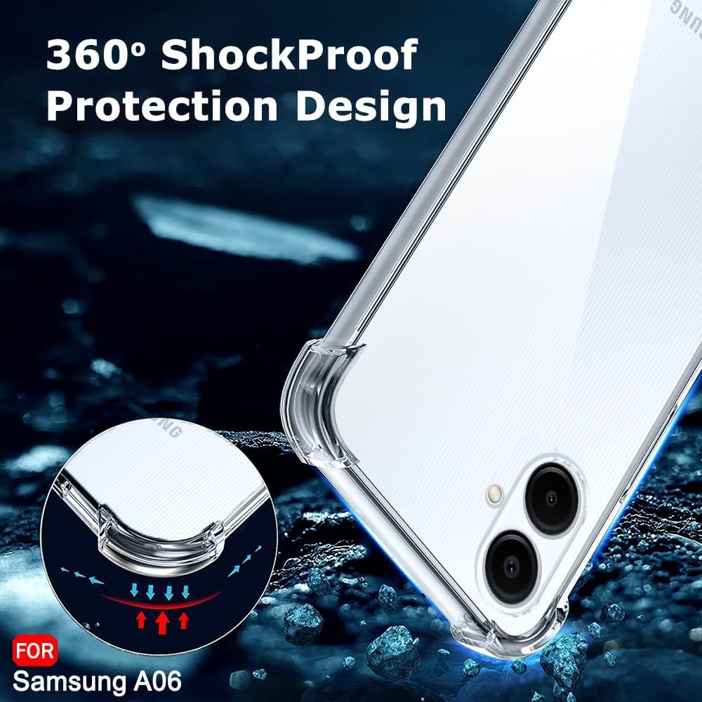 PROTECT  Samsung A06 Lucid Phone Case, Anti Scratch, Bundle, Screen Protector included, Protective, Clear, LSAMA06