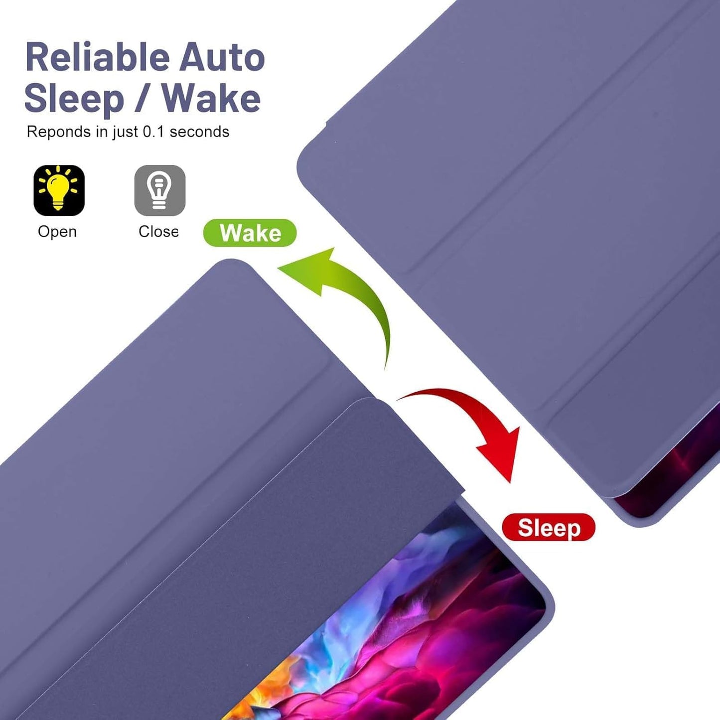 PROTECT  Samsung Tab A9 Plus Protective Tablet Cover, Silcon, Trifold Stand , Auto Wakeup Sleep, Pen Slot, Blue, PSTA9PBLU