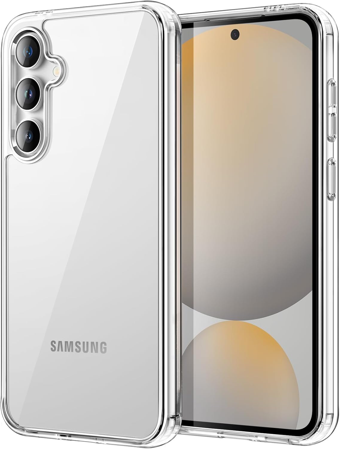 PROTECT  Samsung S24 FE Lucid Phone Case, Anti Scratch, Bundle, Screen Protector included, Protective, Clear, LSAMS24FE