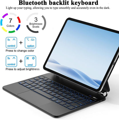 PROTECT  iPad 10.9inch / 11 inch Magnetic Tablet Keyboard, Bluetooth, With Trackpad, Backlit, Grey, HL118-128