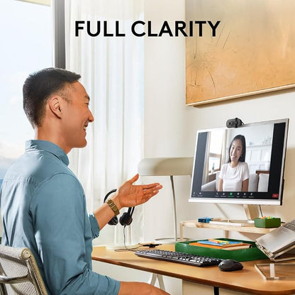 Logitech Brio 100 Full HD 1080p Webcam for Meetings and Streaming, Graphite