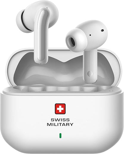 Swiss Military Delta AI ANC True Wireless Earbuds – White