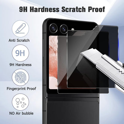 PROTECT  Samsung Z Flip 6 Privacy Screen Protector,  9D Tempered Glass, Anti Scratch, Matte , Black, PZFLP6