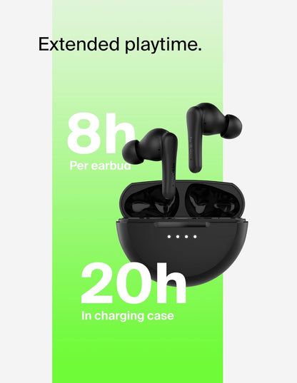 Belkin SoundForm Rhythm True Wireless Bluetooth Earbuds – Black
