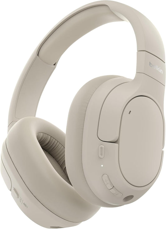 Belkin SoundForm Isolate Noise Cancelling Wireless Headphones – White