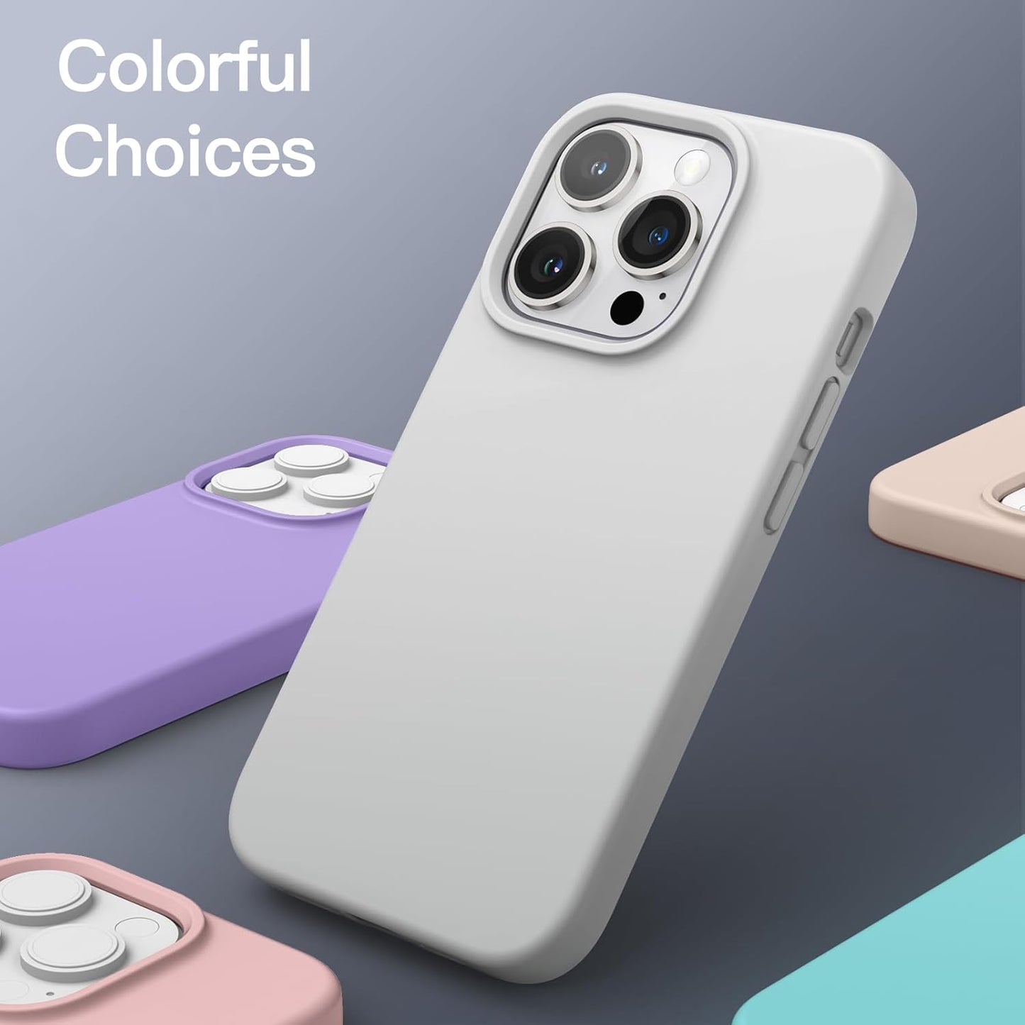 PROTECT  iPhone 15 Pro Silicon Phone Case, Magsafe, Protective, Anti Scratch, Platinum, SMIP15PPLT